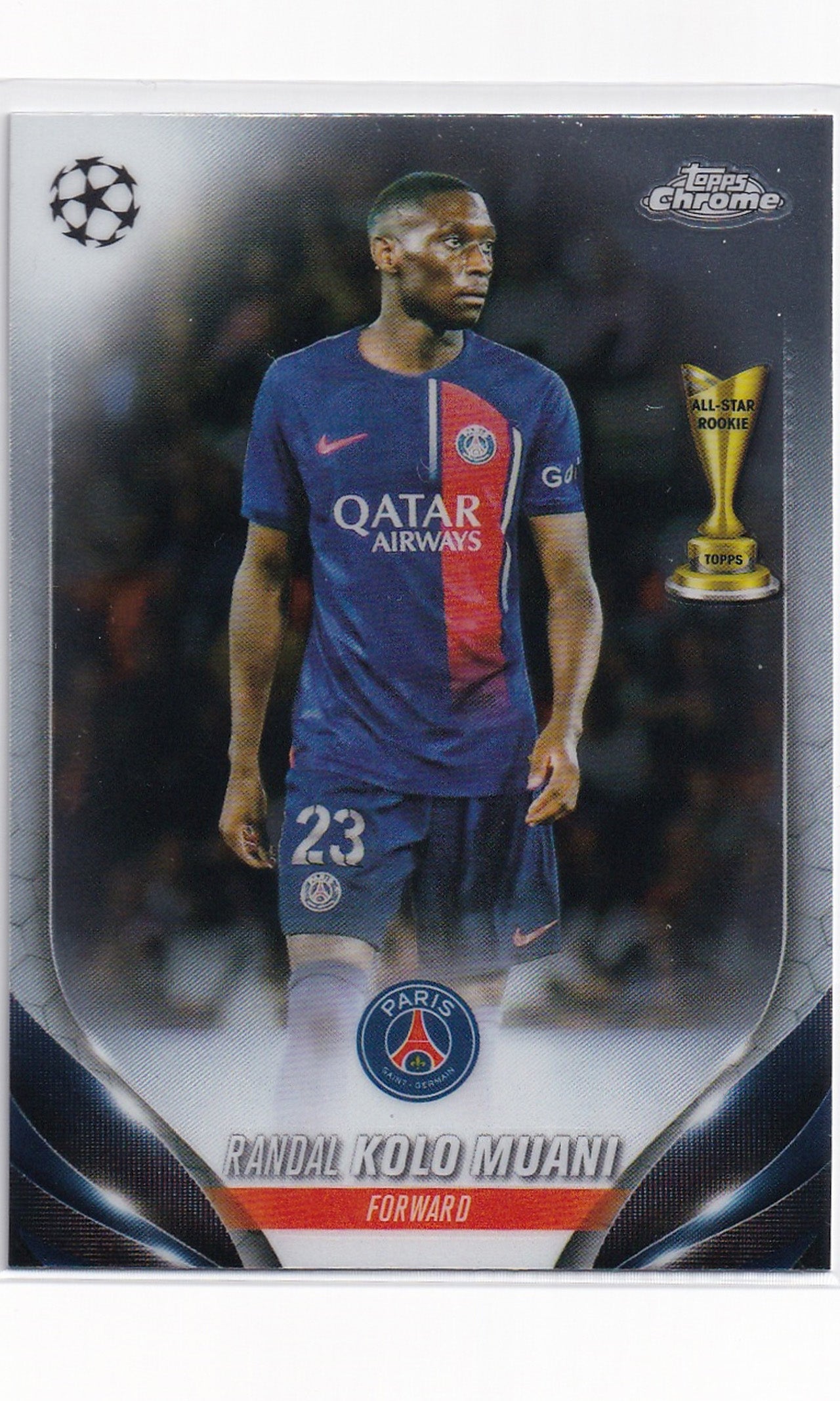 23 Topps Chrome Soccer - #70 Randal Kolo Muani