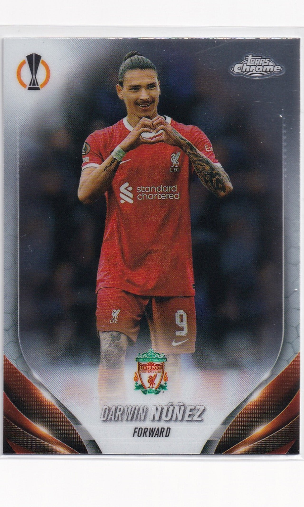 23 Topps Chrome Soccer - #41 Darwin Nunez