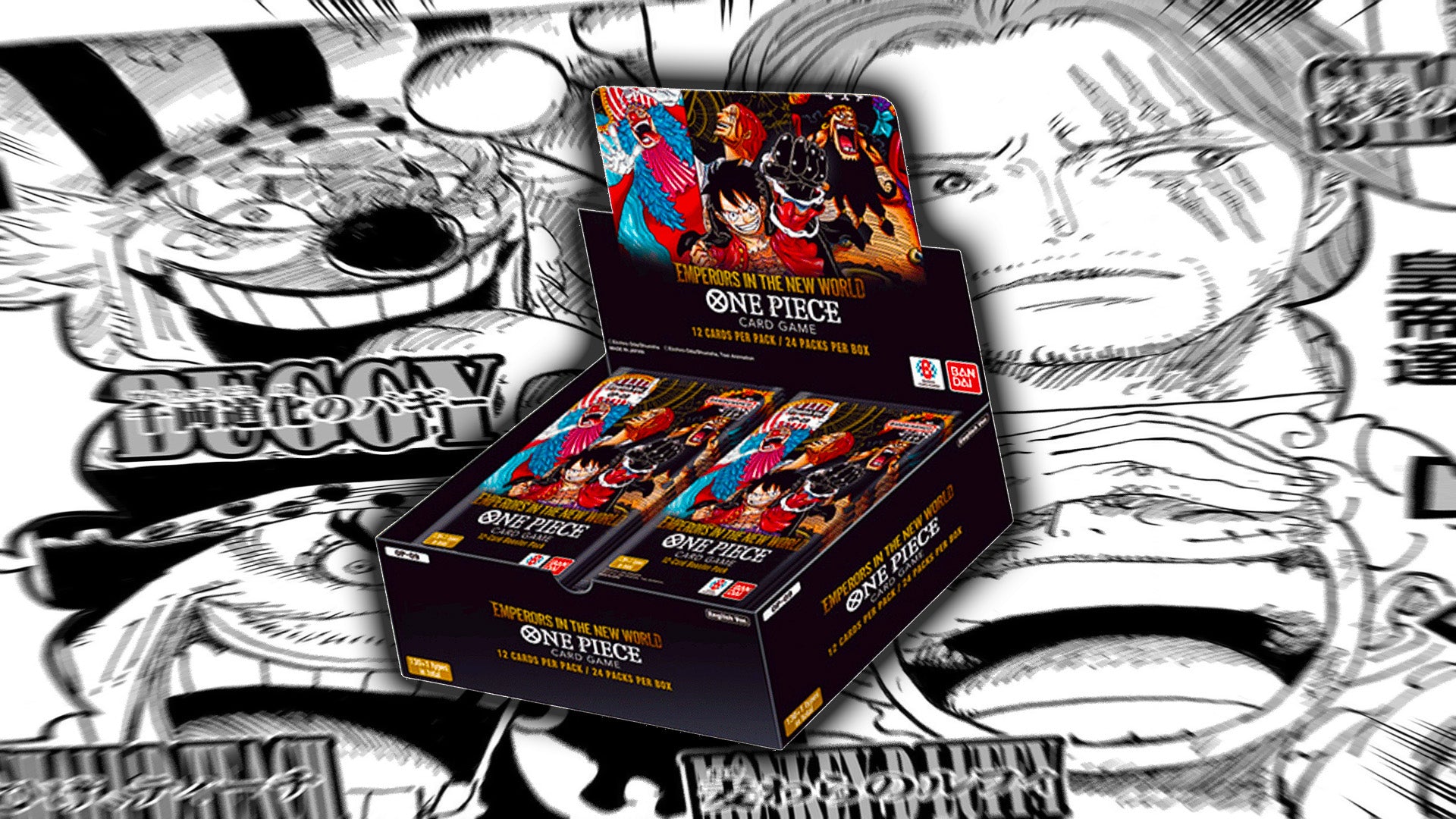 Load video: OP-09 EMPERORS IN THE NEW WORLD BOOSTER BOX OPENING ON RELEASE DAY
