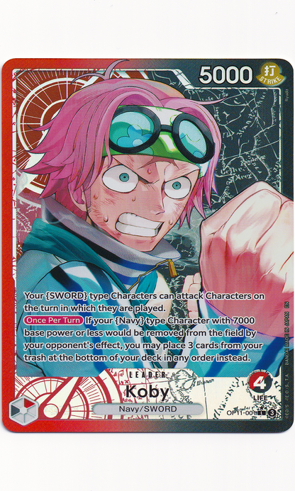 One Piece - #11-001 Koby (Alternate Art - Leader)