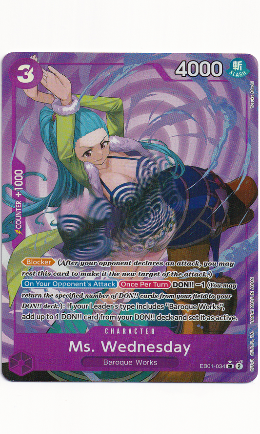 One Piece - #EB01-034 Ms. Wednesday (Alternate Art)