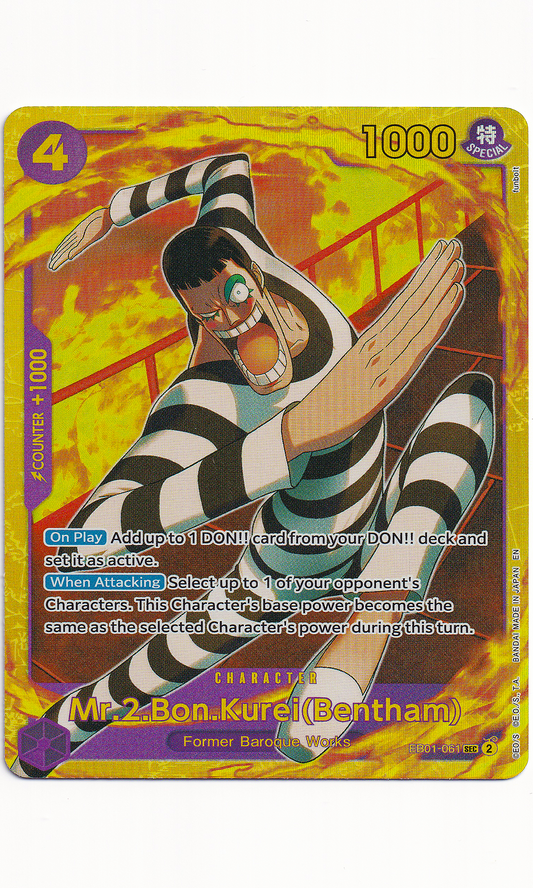 One Piece - #EB01-061 Mr.2.Bon.Kurei(Bentham) (Secret Rare - Reprint)