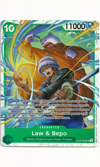 One Piece - #ST24-004 Law & Bepo (Super Rare)