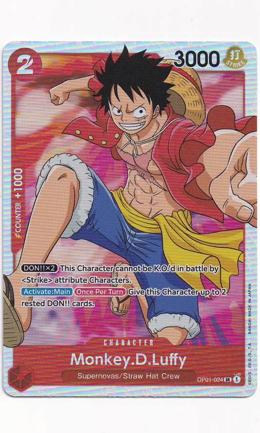 One Piece - #01-024 Monkey.D.Luffy (Super Rare - Reprint)