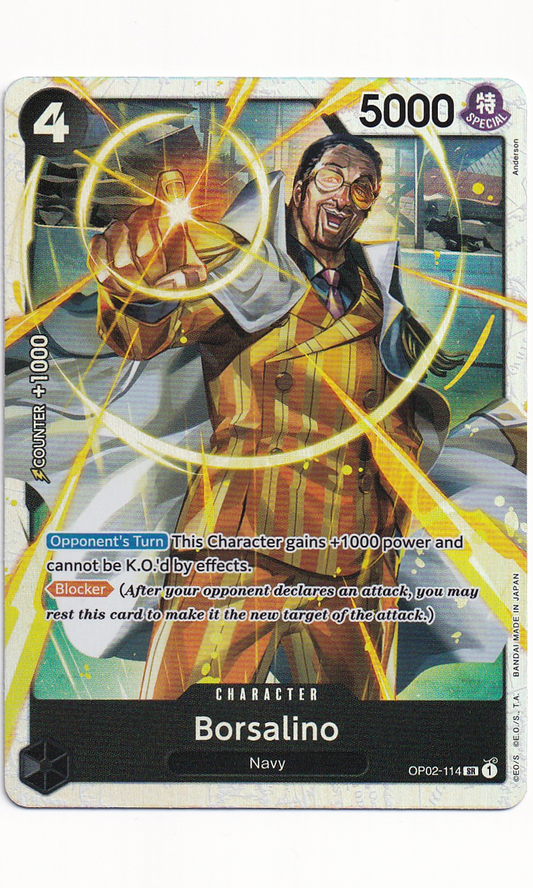 One Piece - #02-114 Borsalino (Super Rare - Reprint)