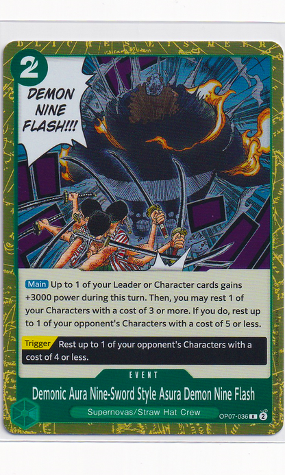 One Piece - #07-036 Demonic Aura Nine-Sword Style Asura Demon Nine Flash (Event)