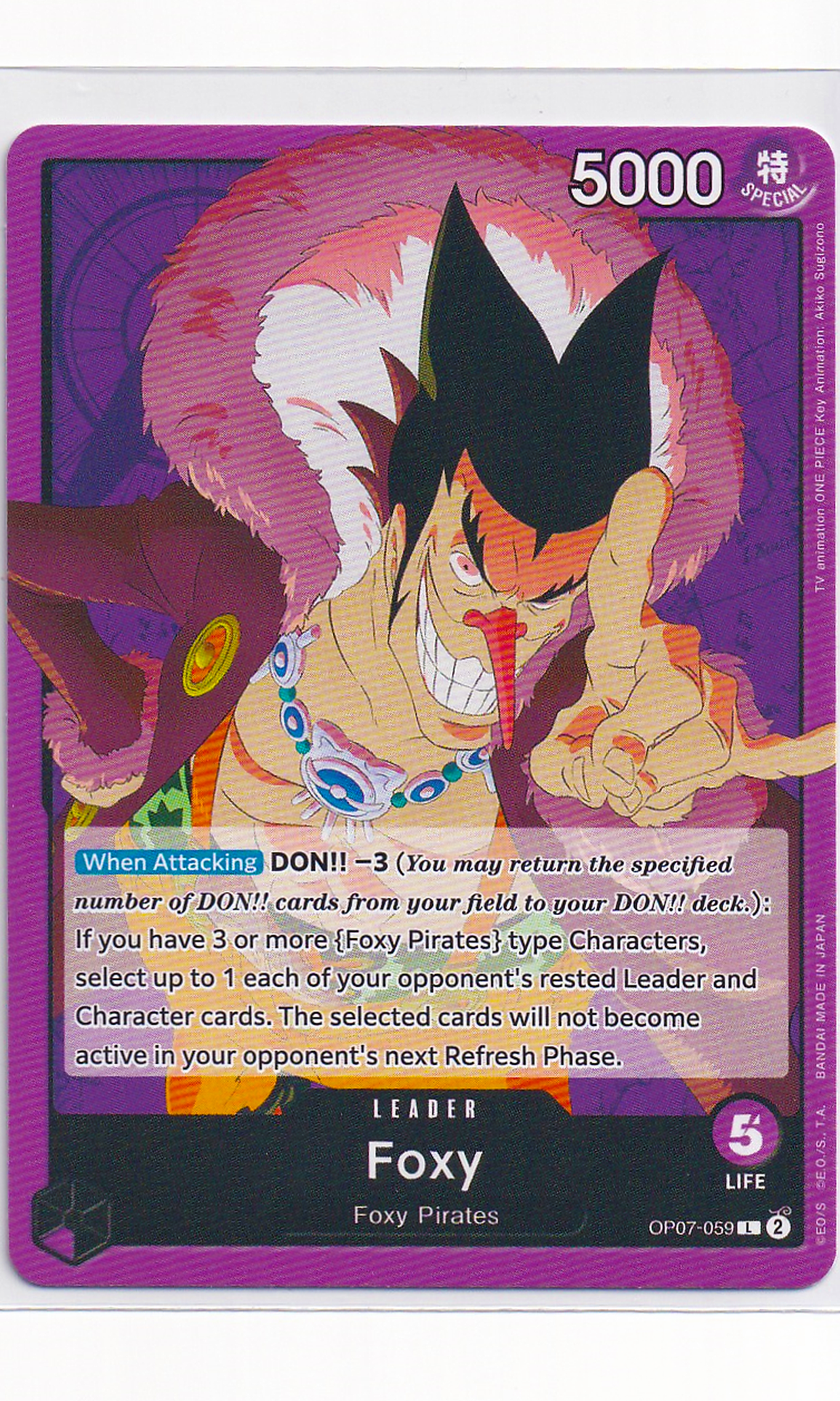 One Piece - #07-059 Foxy (Leader)