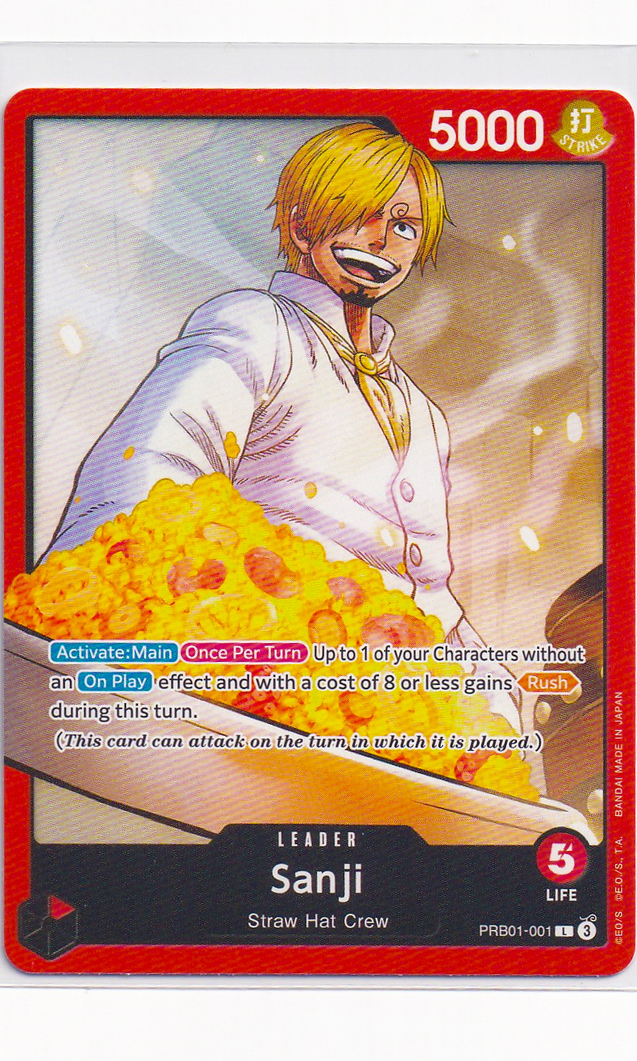 One Piece - #PRB01-001 Sanji (Leader)