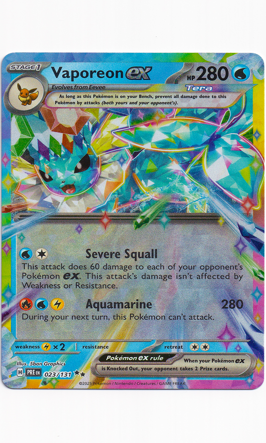 Pokemon - #023 Vaporeon EX (Double Rare - Prismatic Evolutions)