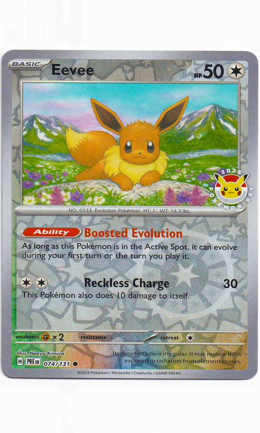 Pokemon - #074 Eevee (Reverse Cosmos Holo - Pokemon Day 2025)