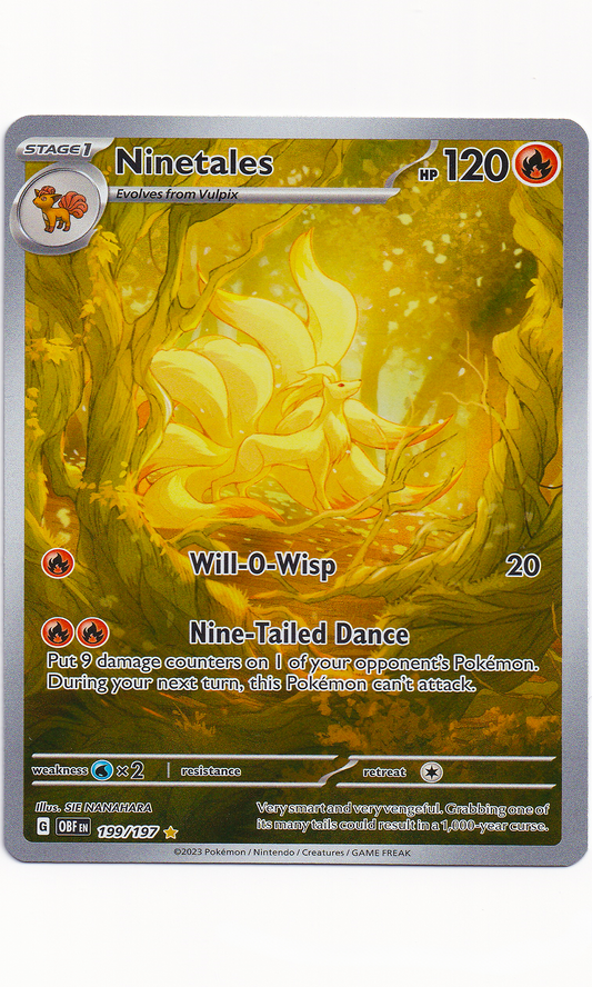 Pokemon - #199 Ninetales (Illustration Rare - Obsidian Flames)
