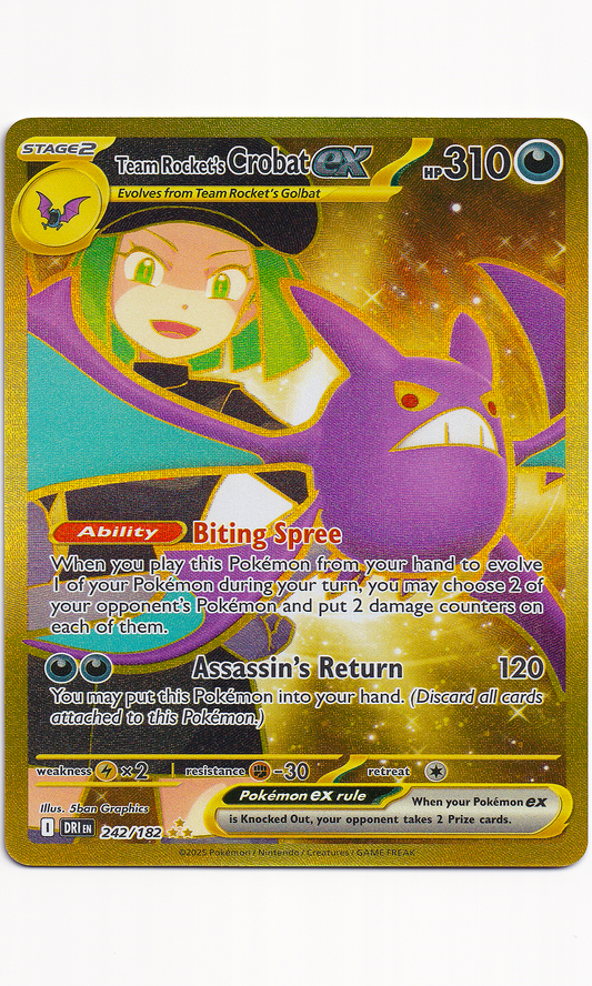 Pokemon - #242 Team Rocket's Crobat EX (Hyper Rare - Destined Rivals)