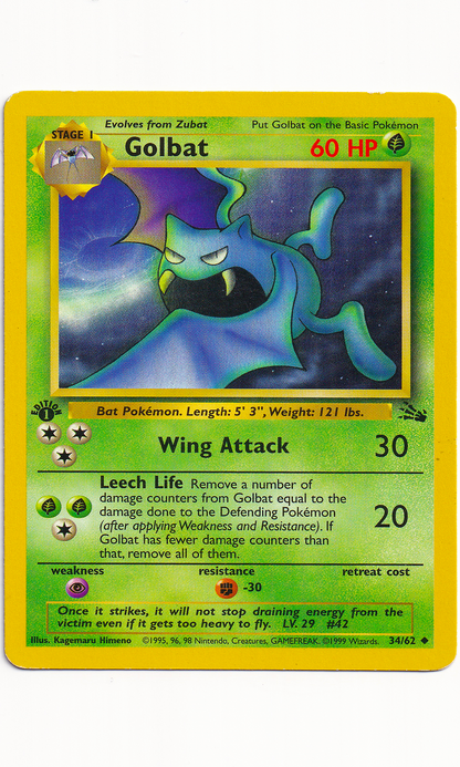Pokemon - #34 Golbat (1st Edition - Fossil)