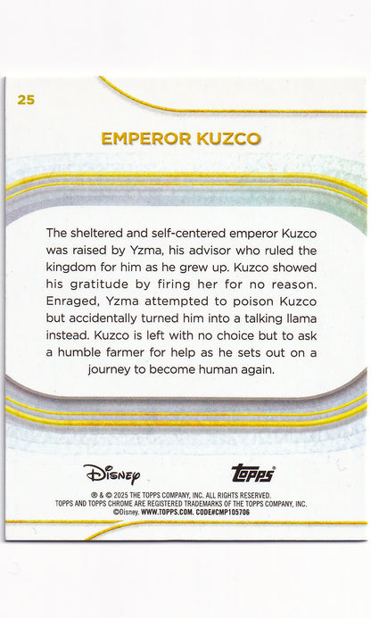 Topps Disney Chrome - #25 Emperor Kusco (Yellow Diamonds)