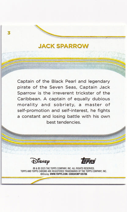 Topps Disney Chrome - #3 Jack Sparrow (Yellow Diamonds)